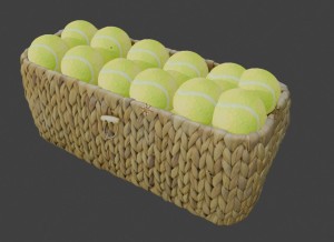 Scan 3D và làm màu quả bóng tennis