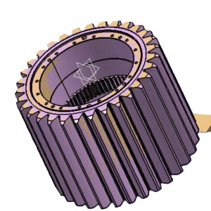 Thiết kế ngược trục và bánh răng cơ khí đường kính 60cm