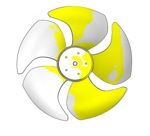 Thiết kế ngược mẫu cánh quạt nhựa đường kính 30cm