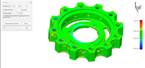 Scan 3D & thiết kế ngược bánh răng nhựa