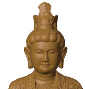 Scan 3D tượng gỗ nữ cao 80cm