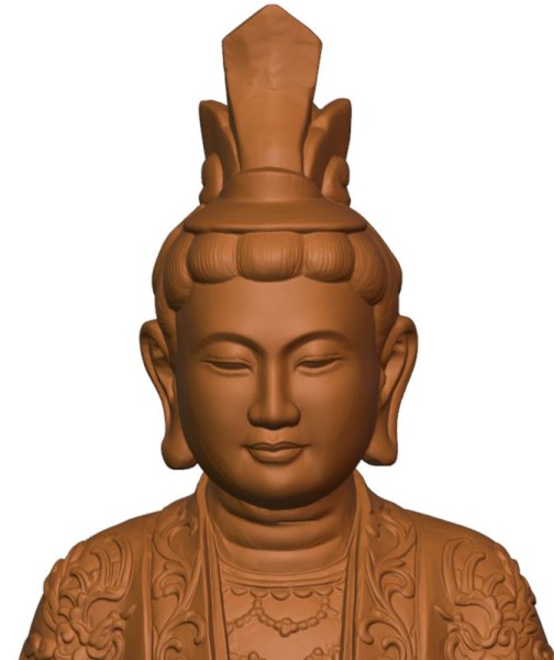 Scan 3D tượng gỗ cao 80cm