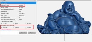 Scan 3D tượng phật gỗ cao 30cm