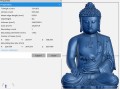 Scan 3D tượng phật gỗ cao 350 mm 1