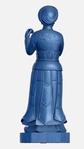 Scan 3D tượng gỗ mẫu Liễu Hạnh cao 70cm